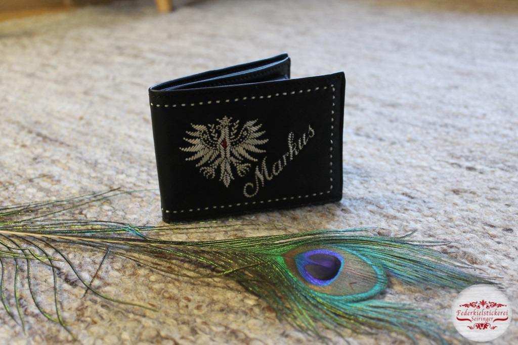 Geldtasche mit aufwändigem Adler