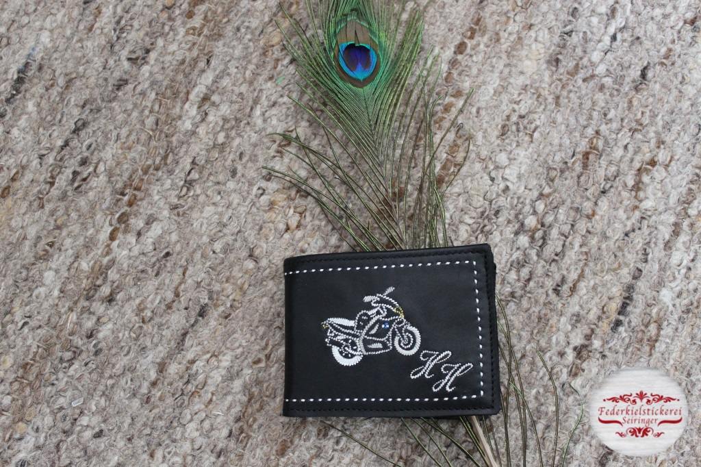 Geldtasche mit BMW Motorrad
