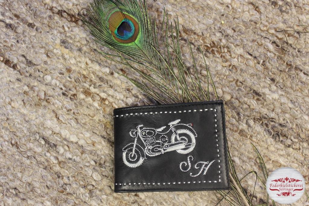Geldtasche mit Puch Motorrad